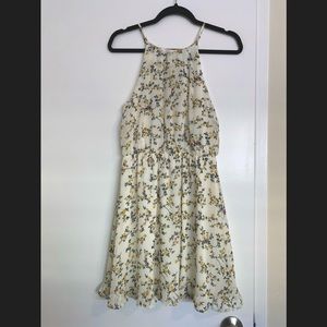 🌻Yellow floral/ivory dress